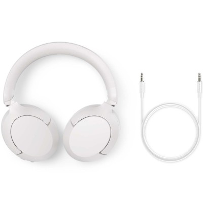 Hörlurar Over-ear Bluetooth + kabel ANC 80h speltid Hi-res App GRS Vit