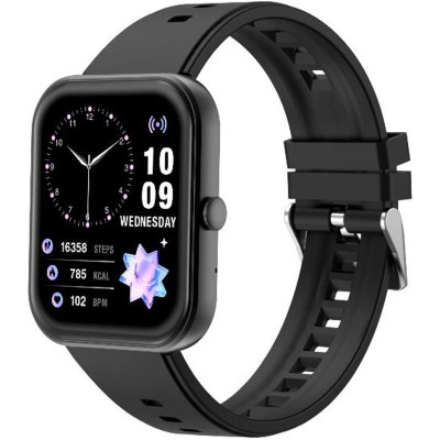 Smartwatch rektangulär AMOLED-display Trainerwatch3 Svart