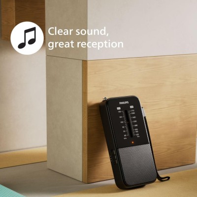 Philips - Radio FM MW Fick-format TAR1509 Svart - A12996