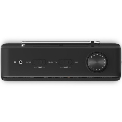 Radio FM MW TAR2509 Svart