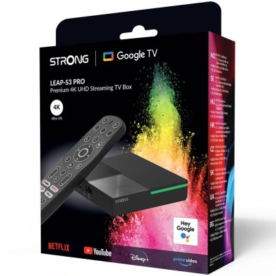 TV-box 4K WiFi/LAN Google TV LEAP-S3PRO Svart