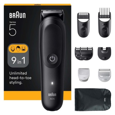 All-in-One Series 5 9in1 Grooming Kit Styler 5540 Black Matt