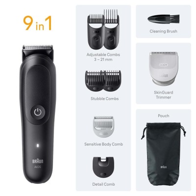 All-in-One Series 5 9in1 Grooming Kit Styler 5540 Black Matt