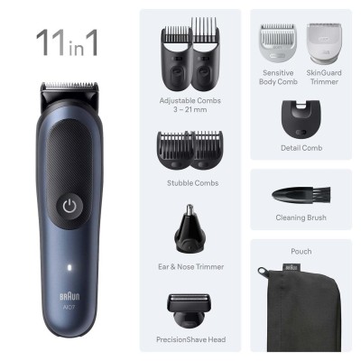 Braun - All-in-One Series 7 11in1 Grooming Kit Styler 7540 Black / Deep Blue - A15611