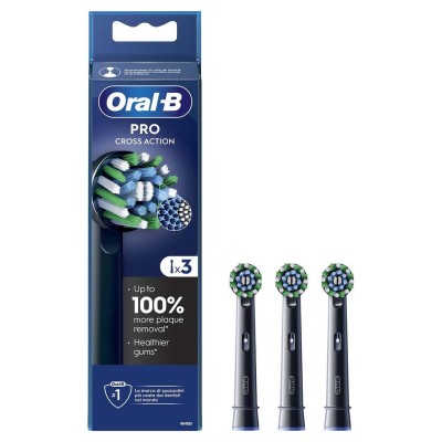 Oral B - Borsthuvud Cross Action Black 3st - A15724