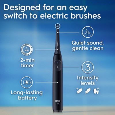 Eltandborste iO2 Series Duo Night Black / Calm Pink