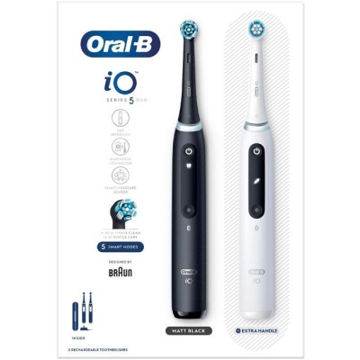 Oral B - Eltandborste iO5 Duo Black UCB/ White SC - 414841