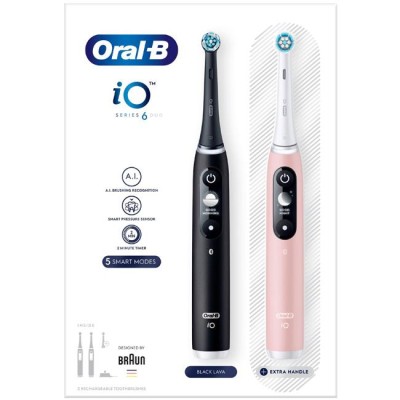 Oral B - Eltandborste iO6 Series M6 Black/Light Rose - 448877