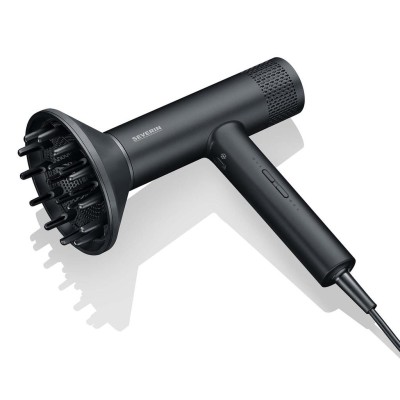 Severin - Hårfön S-STYLE SPEED PRO HT 0170 2000W 3 Effekt/Templägen  2.8m SLADD SVART - A15855