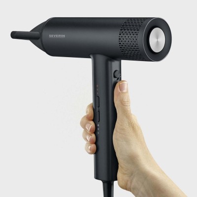 Severin - Hårfön S-STYLE SPEED PRO HT 0170 2000W 3 Effekt/Templägen  2.8m SLADD SVART - A15855