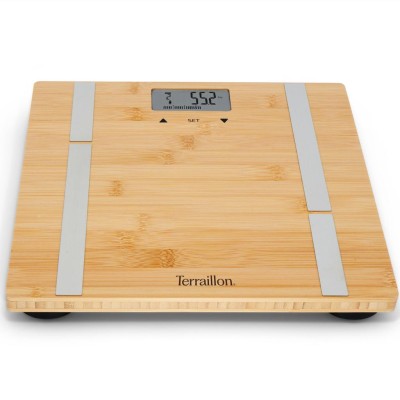 Terraillon - Personvåg Bamboo Fit BMI 10-användare, 180 kg - A13476