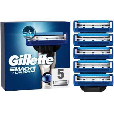 Gillette - Rakblad Mach3 Turbo 5st - A13255