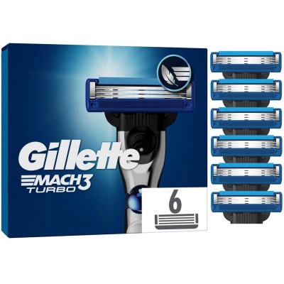 Gillette - Rakblad Mach3 Turbo 6st - A14569