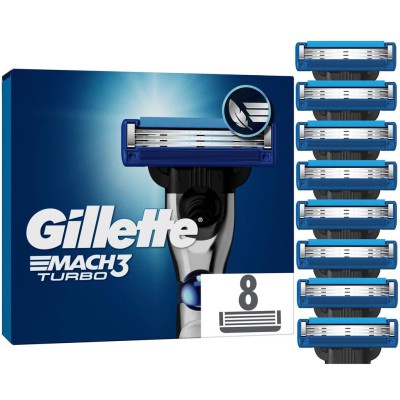 Gillette - Rakblad Mach3 Turbo 8st - A14570