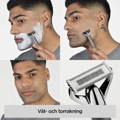 Skäggtrimmer Super-X Metal X Blade - Chrome OT996E