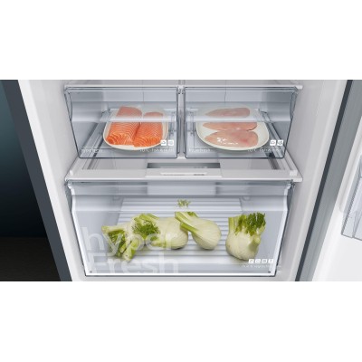 Siemens - KG49NXXEA - iQ300, Kombinerad kyl/frys, 203 x 70 cm, Mörkt antracitfärgat stål, Total noFrost