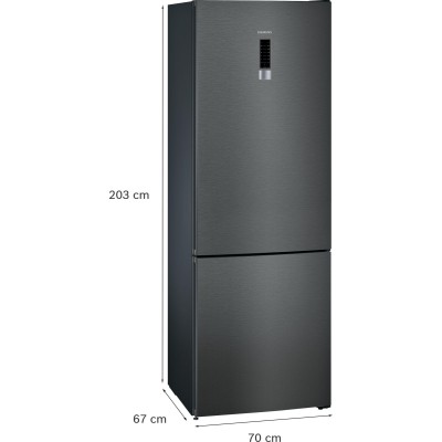 Siemens - KG49NXXEA - iQ300, Kombinerad kyl/frys, 203 x 70 cm, Mörkt antracitfärgat stål, Total noFrost