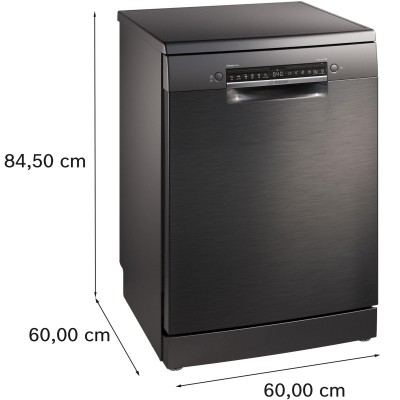 Bosch - SMS4EMC06E - Serie 4, Fristående diskmaskin, 60 cm, Borstat svart stål med anti-fingerprint