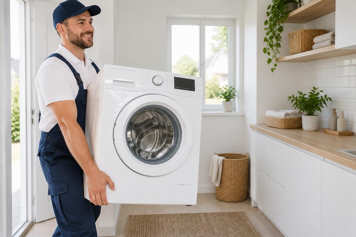 Leverans och installation av nya produkter i ett hem
